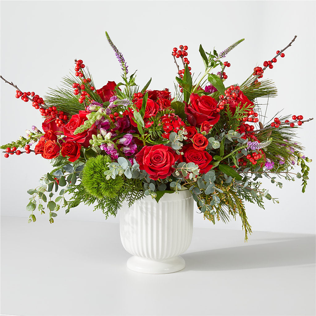 Big Red Bow Bouquet – Eastland Heaven Sent Floral, Eastland TX
