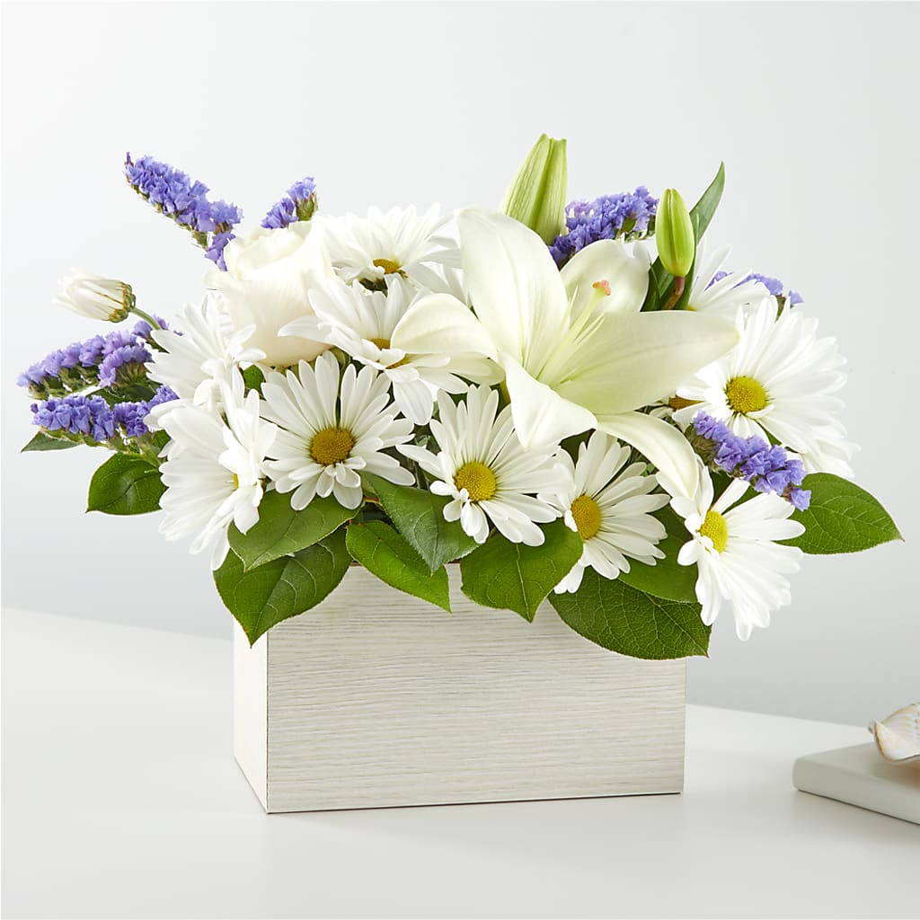 Beyond Blue Box Bouquet – Eastland Heaven Sent Floral, Eastland TX