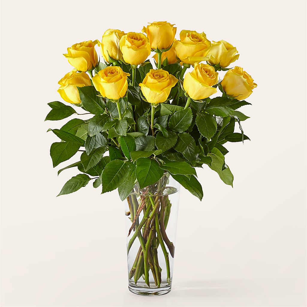 Long Stem Yellow Rose Bouquet – Eastland Heaven Sent Floral, Eastland TX