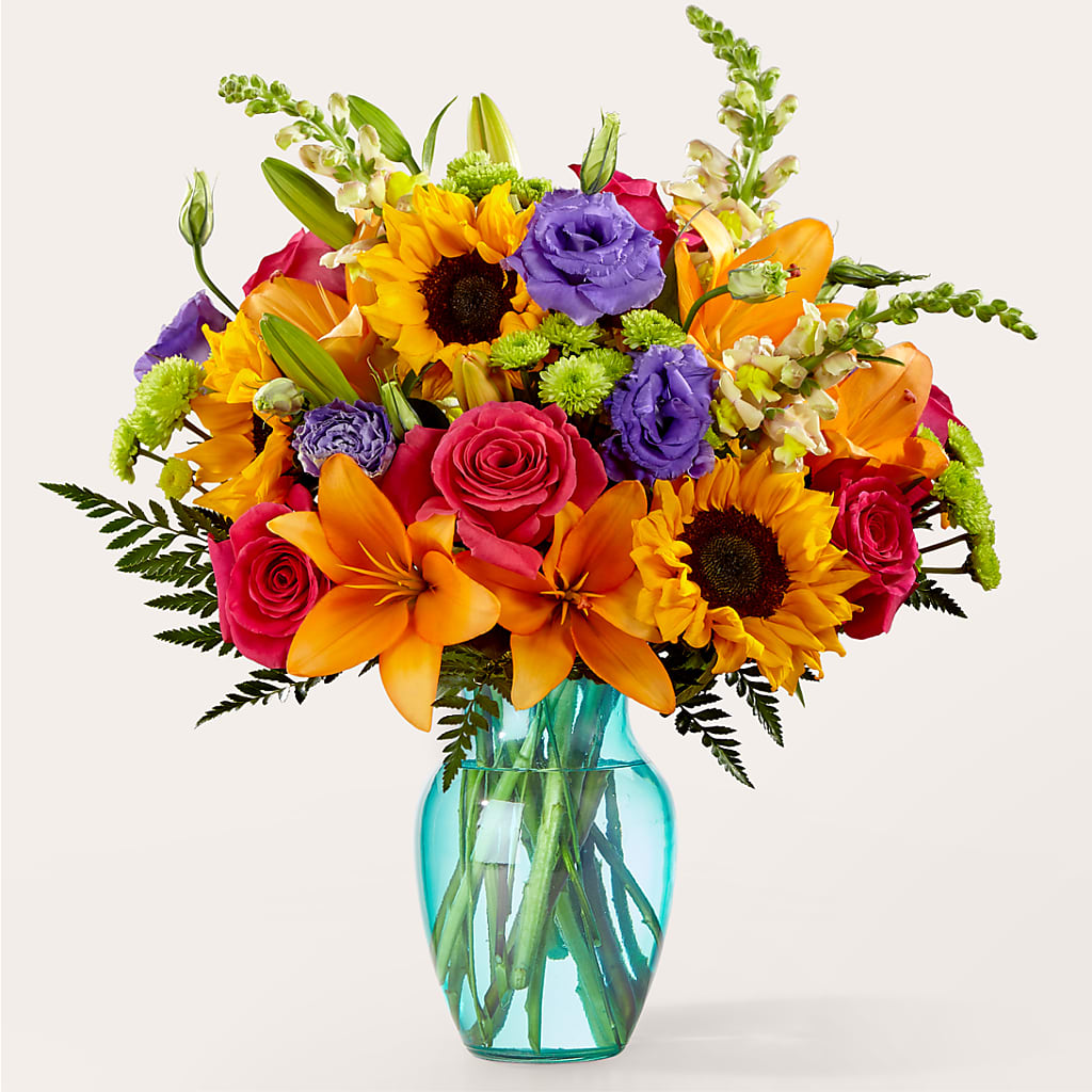 Double Rainbow Bouquet – Eastland Heaven Sent Floral, Eastland TX