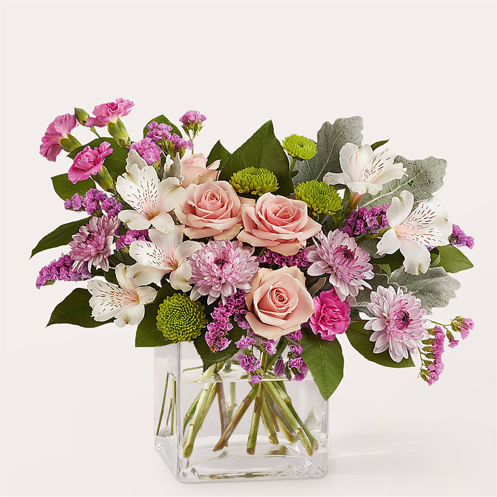 Pink Suede Bouquet – Eastland Heaven Sent Floral, Eastland TX