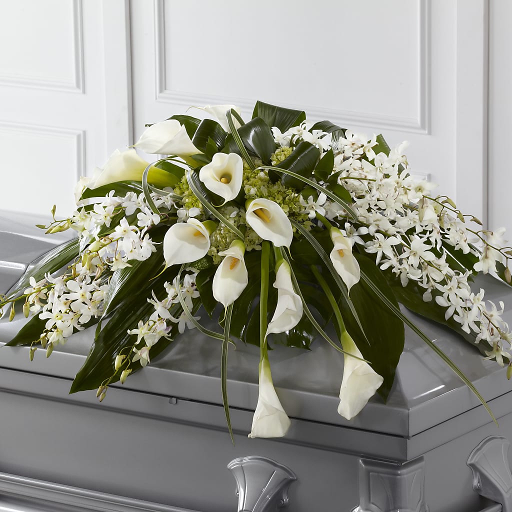 Angel Wings Casket Spray – Eastland Heaven Sent Floral, Eastland TX