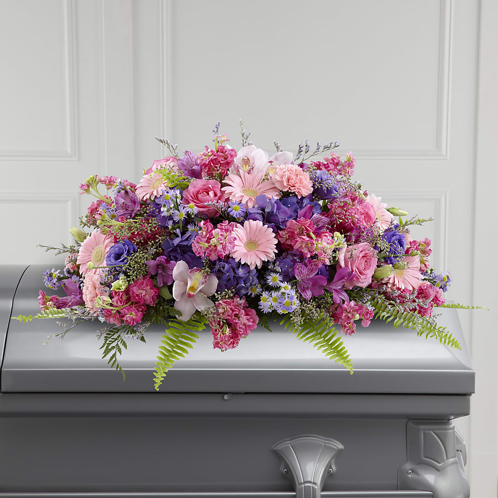 Glorious Garden Casket Spray – Eastland Heaven Sent Floral, Eastland TX
