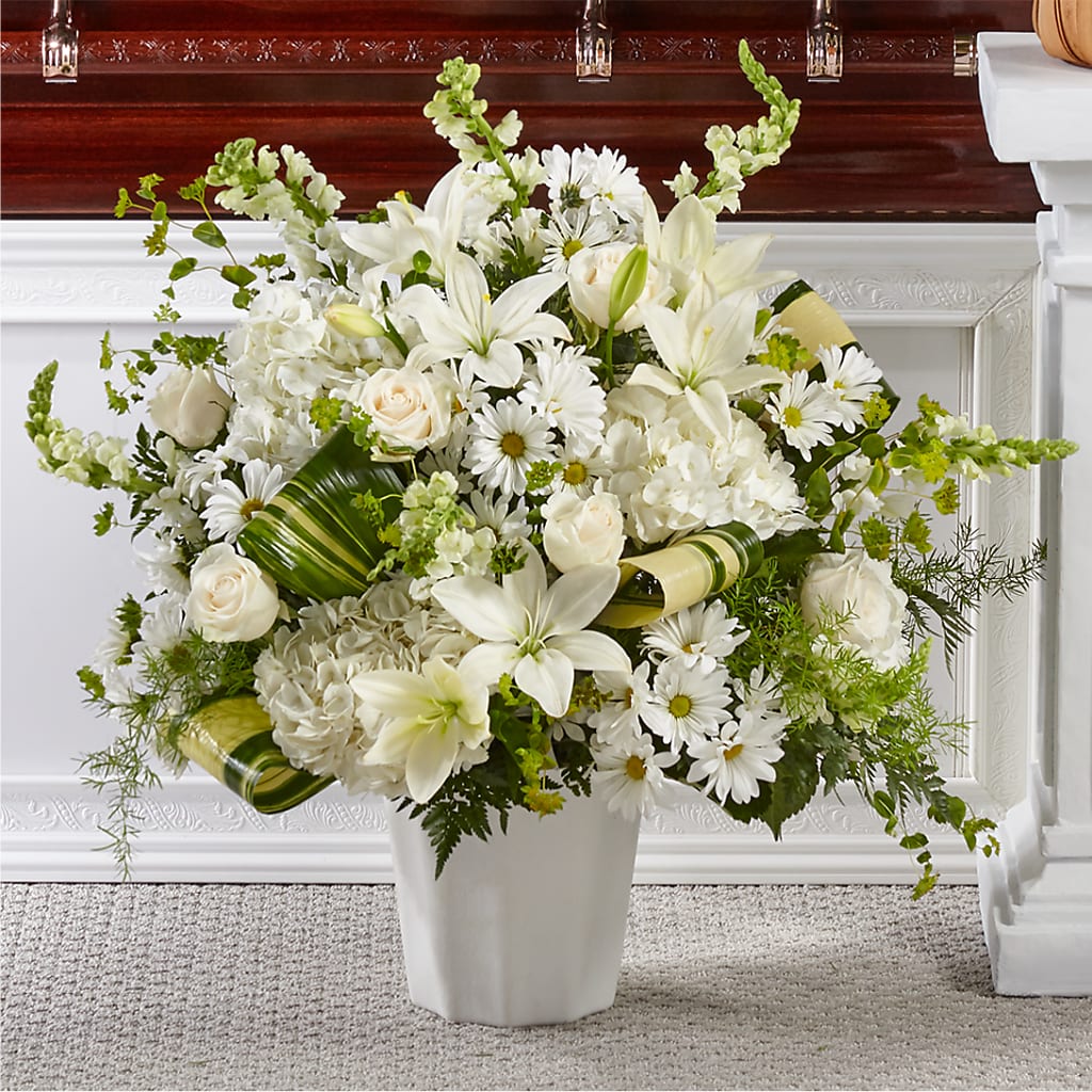 Thoughts of Tranquility Floor Basket – Eastland Heaven Sent Floral, Eastland TX