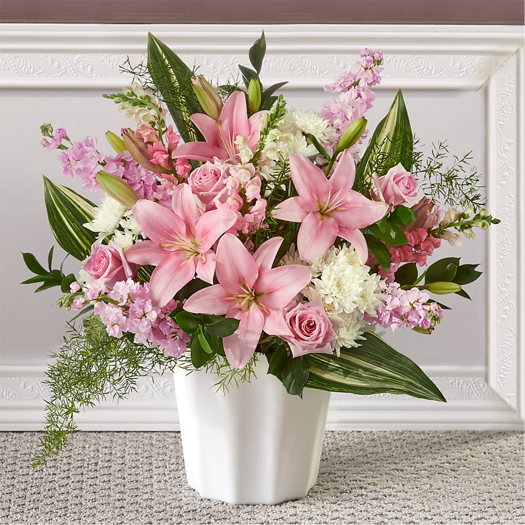 Simply Serene Floor Basket – Eastland Heaven Sent Floral, Eastland TX