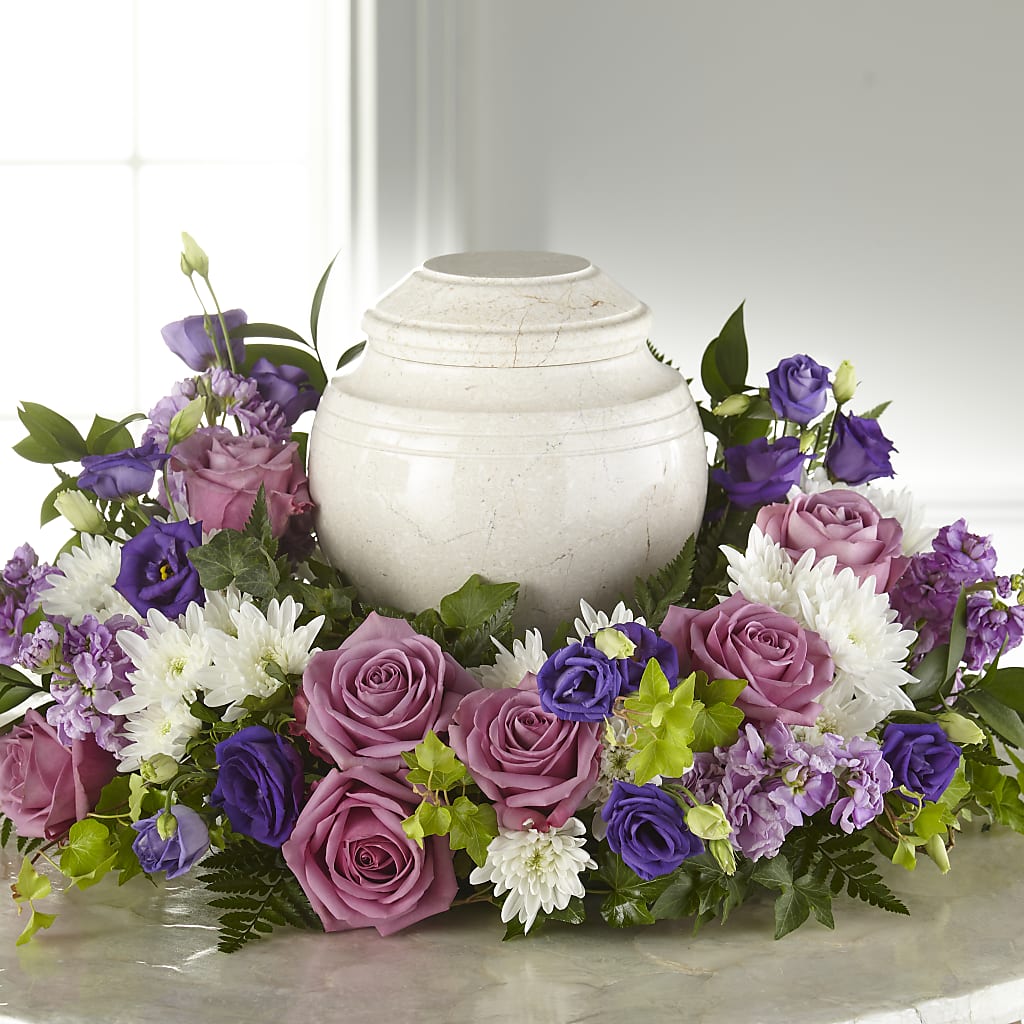 Blooming Sympathy Cremation Adornment – Eastland Heaven Sent Floral, Eastland TX
