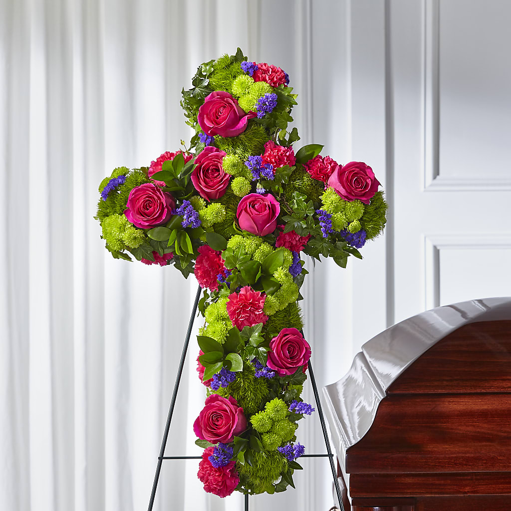 Tribute Rose Floral Cross – Eastland Heaven Sent Floral, Eastland TX