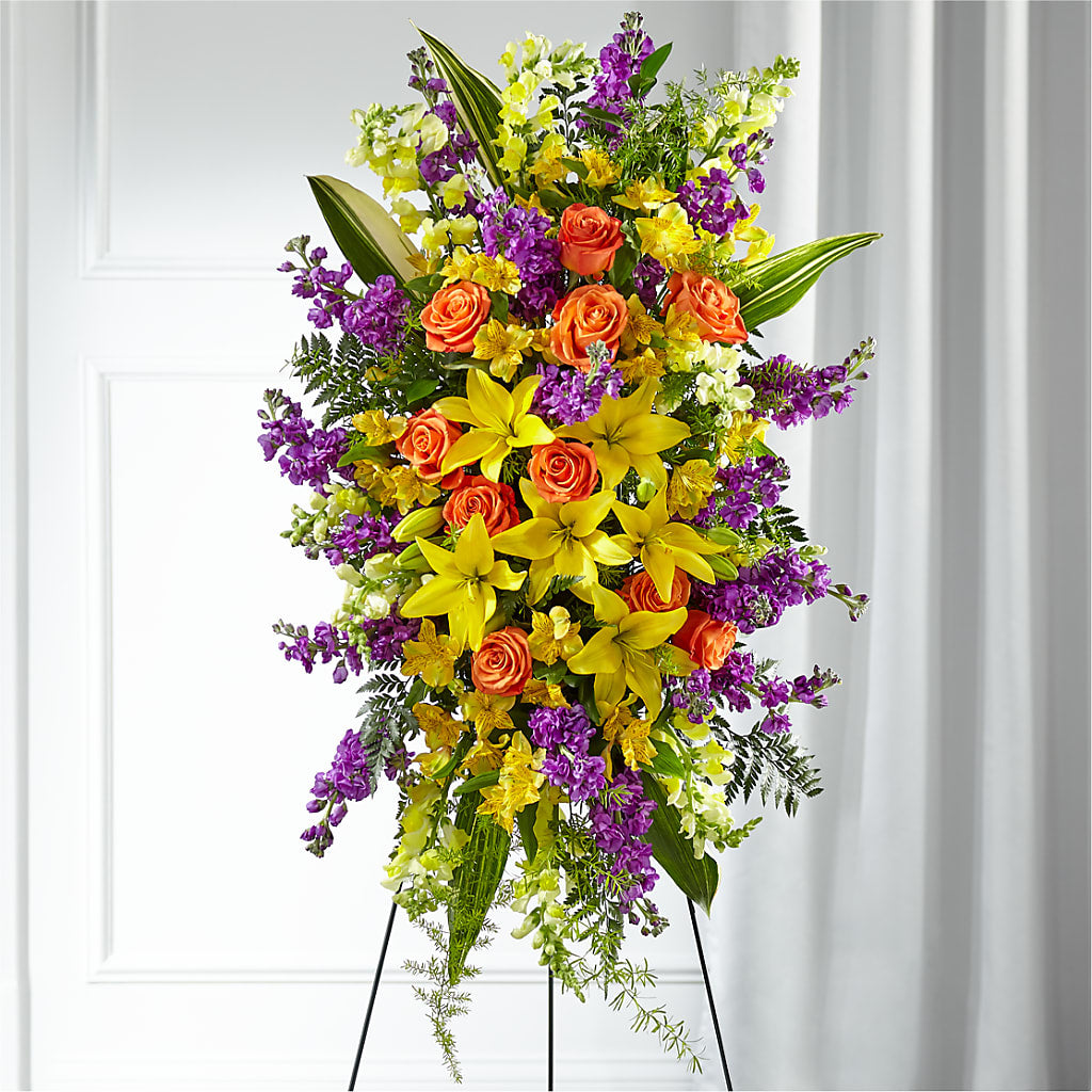 Thoughtful Prayers Standing Spray – Eastland Heaven Sent Floral, Eastland TX