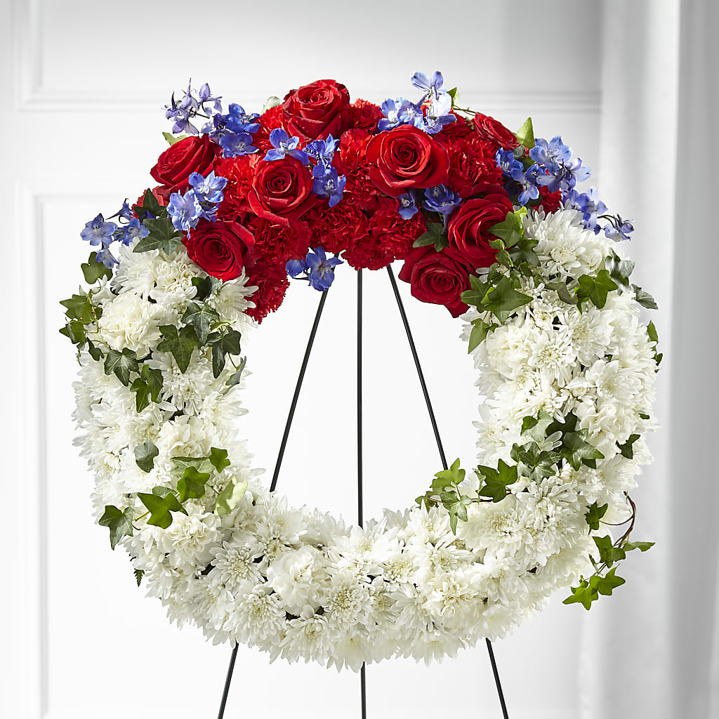 Patriotic Passion Wreath – Eastland Heaven Sent Floral, Eastland TX