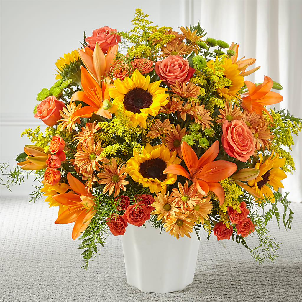 Harvest Thoughts Floor Basket – Eastland Heaven Sent Floral, Eastland TX