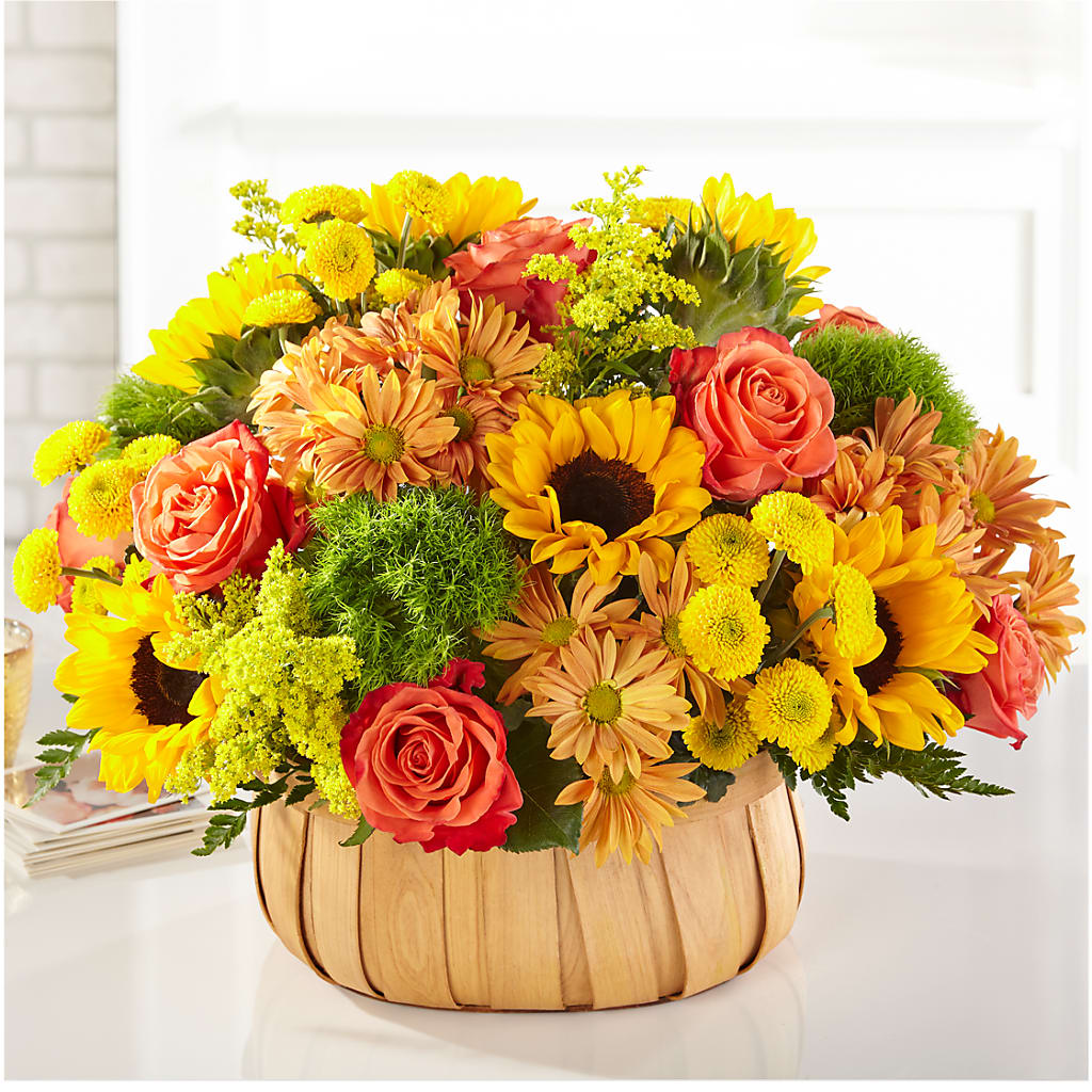 Harvest Sunflower Basket – Eastland Heaven Sent Floral, Eastland TX