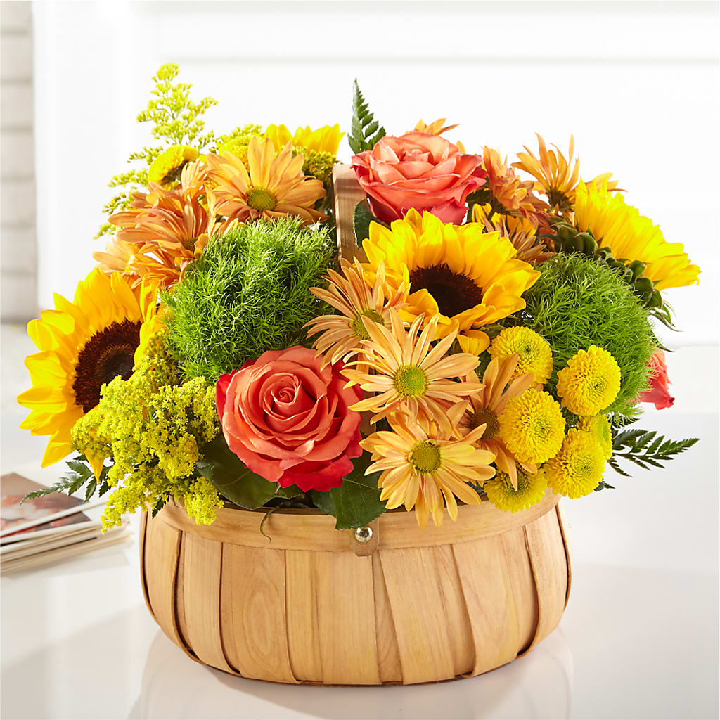 Harvest Sunflower Basket – Eastland Heaven Sent Floral, Eastland TX