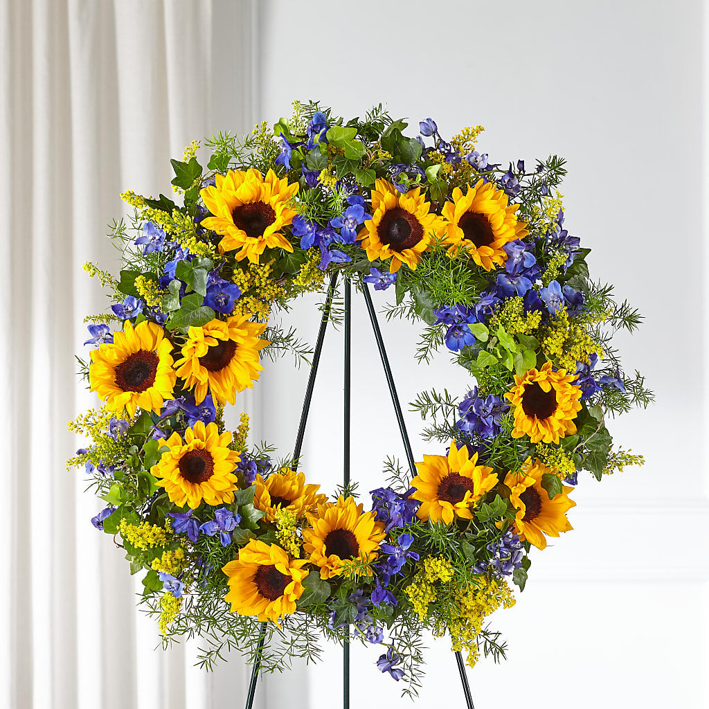 Bright Rays Wreath – Eastland Heaven Sent Floral, Eastland TX