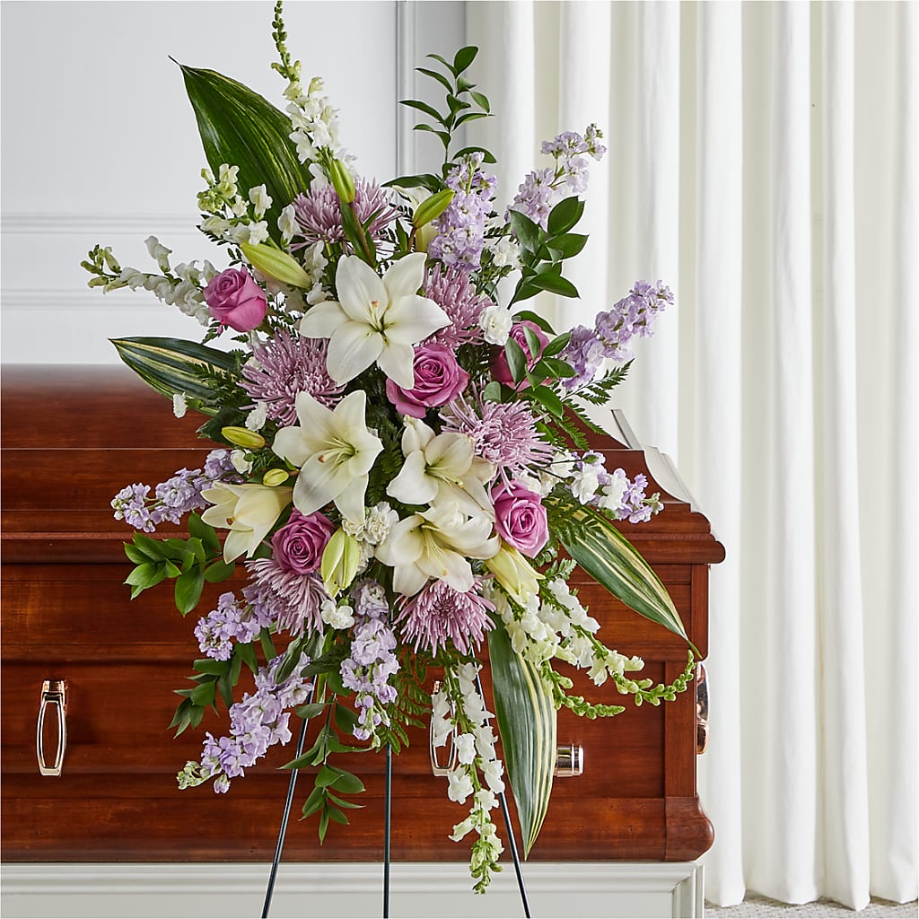 Grateful Hearts Standing Spray – Eastland Heaven Sent Floral, Eastland TX