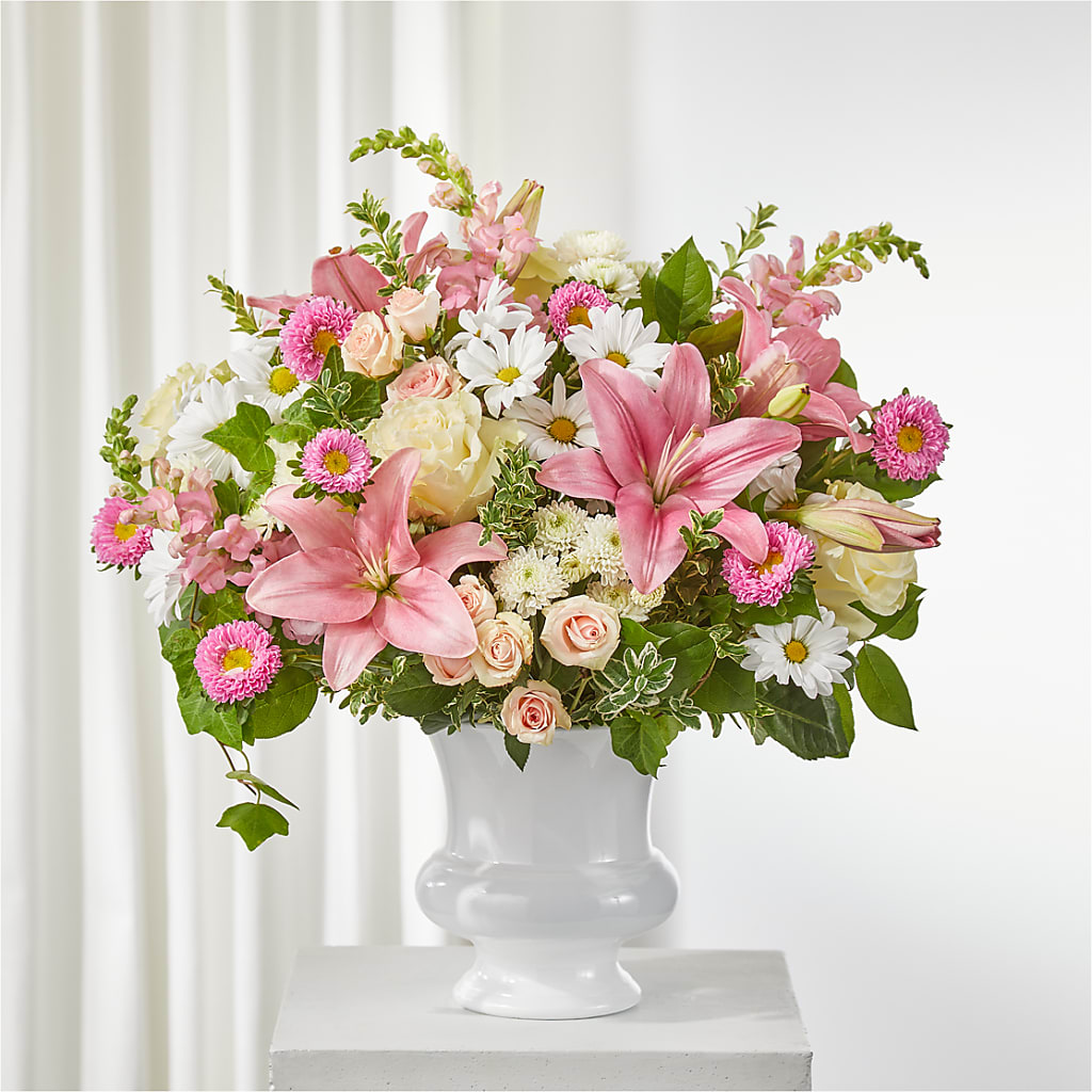 Empathetic Blooms Urn Arrangement – Eastland Heaven Sent Floral, Eastland TX