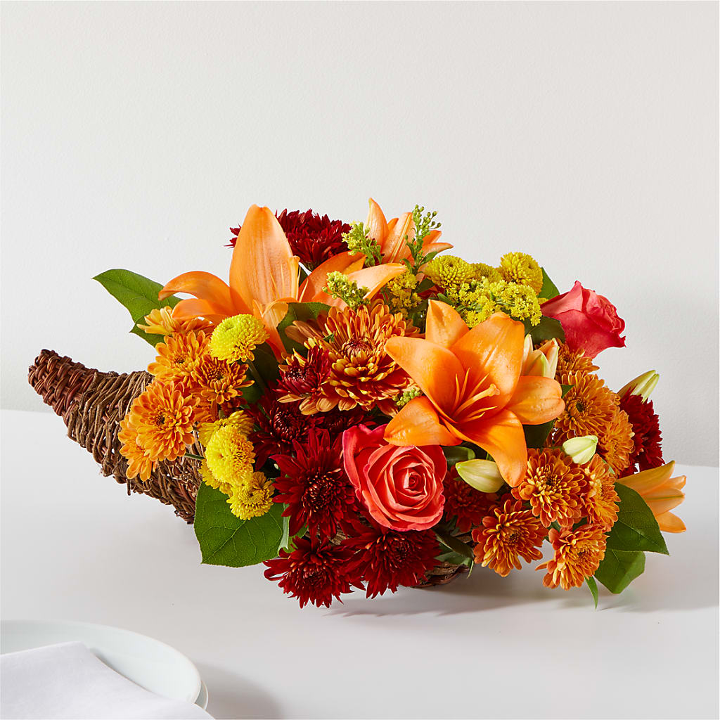Bouquet of Blessings Cornucopia – Eastland Heaven Sent Floral, Eastland TX