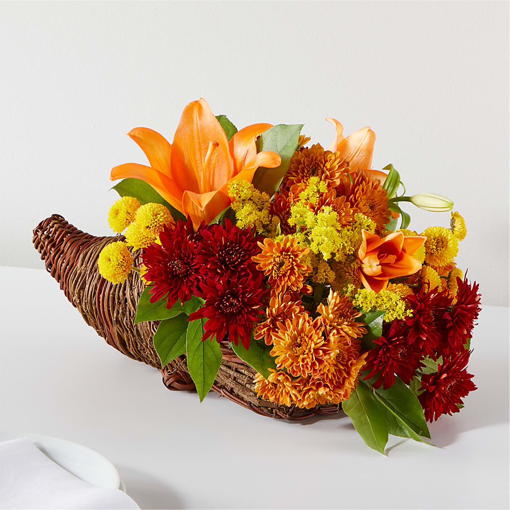 Bouquet of Blessings Cornucopia – Eastland Heaven Sent Floral, Eastland TX
