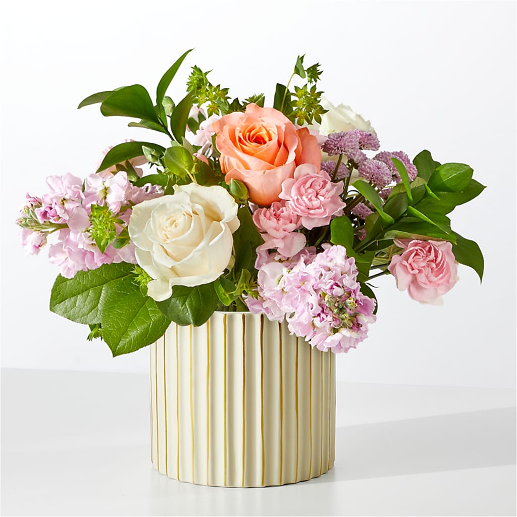 French Market Bouquet with Ivory Vase – Eastland Heaven Sent Floral, Eastland TX