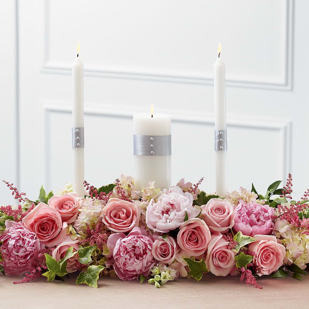 Worldwide Romance Unity Candle Arrangement – Eastland Heaven Sent Floral, Eastland TX