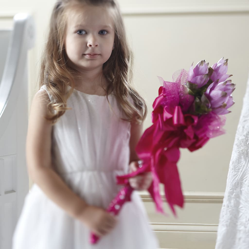 Sparkle Pink Flower Girl Bouquet – Eastland Heaven Sent Floral, Eastland TX