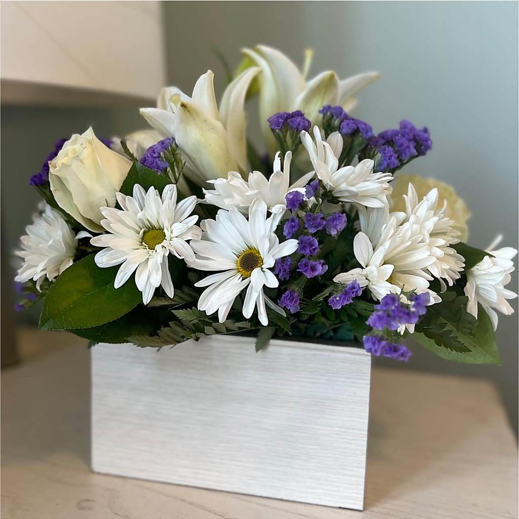Beyond Blue Box Bouquet –  Eastland Heaven Sent Floral, Eastland TX