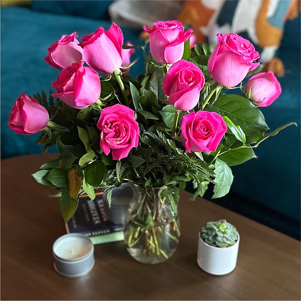 Long Stem Pink Rose Bouquet –  Eastland Heaven Sent Floral, Eastland TX