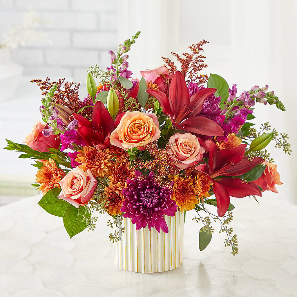 Burgundy Landscape Bouquet –  Eastland Heaven Sent Floral, Eastland TX