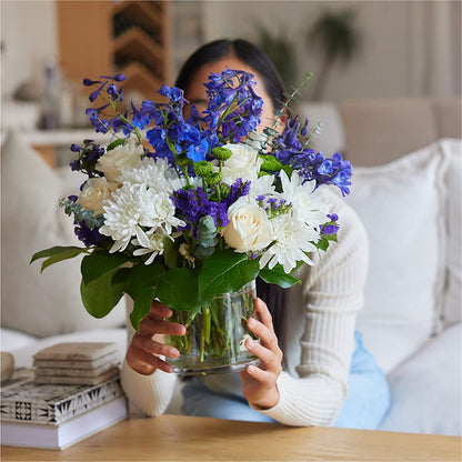 Cerulean Waves Bouquet –  Eastland Heaven Sent Floral, Eastland TX