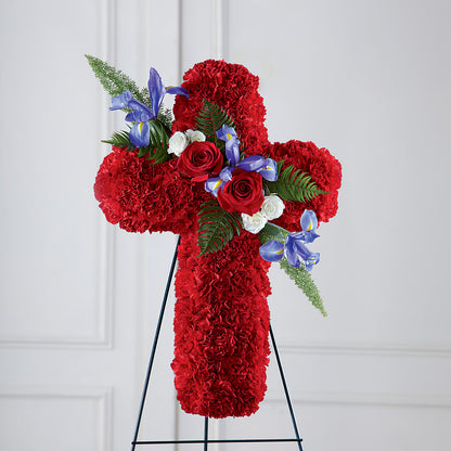 Faithful Hero Floral Cross –  Eastland Heaven Sent Floral, Eastland TX