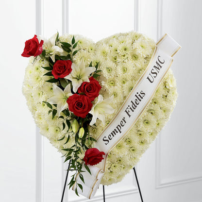 Heartfelt Hero Standing Heart –  Eastland Heaven Sent Floral, Eastland TX