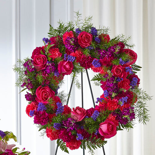 Calming Colors Wreath –  Eastland Heaven Sent Floral, Eastland TX
