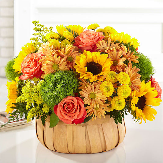 Harvest Sunflower Basket –  Eastland Heaven Sent Floral, Eastland TX