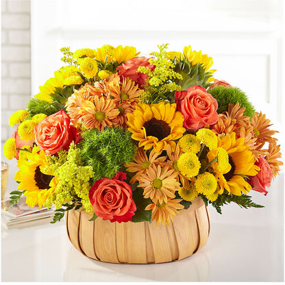 Harvest Sunflower Basket –  Eastland Heaven Sent Floral, Eastland TX