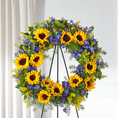 Bright Rays Wreath –  Eastland Heaven Sent Floral, Eastland TX