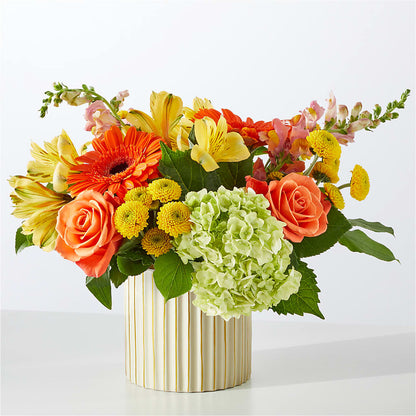 Autumn Sunshine Bouquet with Ivory Vase –  Eastland Heaven Sent Floral, Eastland TX