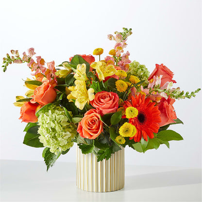Autumn Sunshine Bouquet with Ivory Vase –  Eastland Heaven Sent Floral, Eastland TX