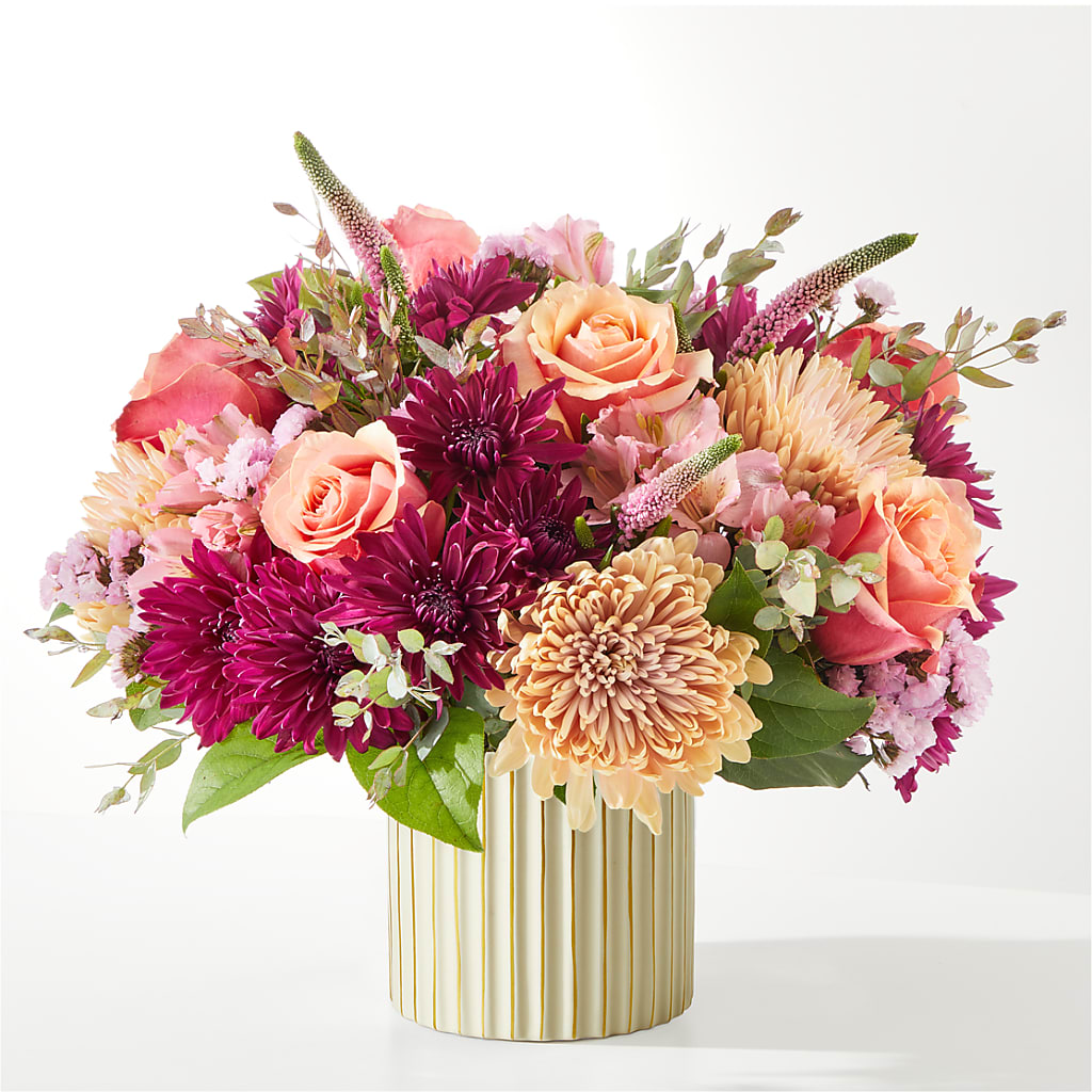 Berry Cobbler Bouquet with Ivory Vase –  Eastland Heaven Sent Floral, Eastland TX