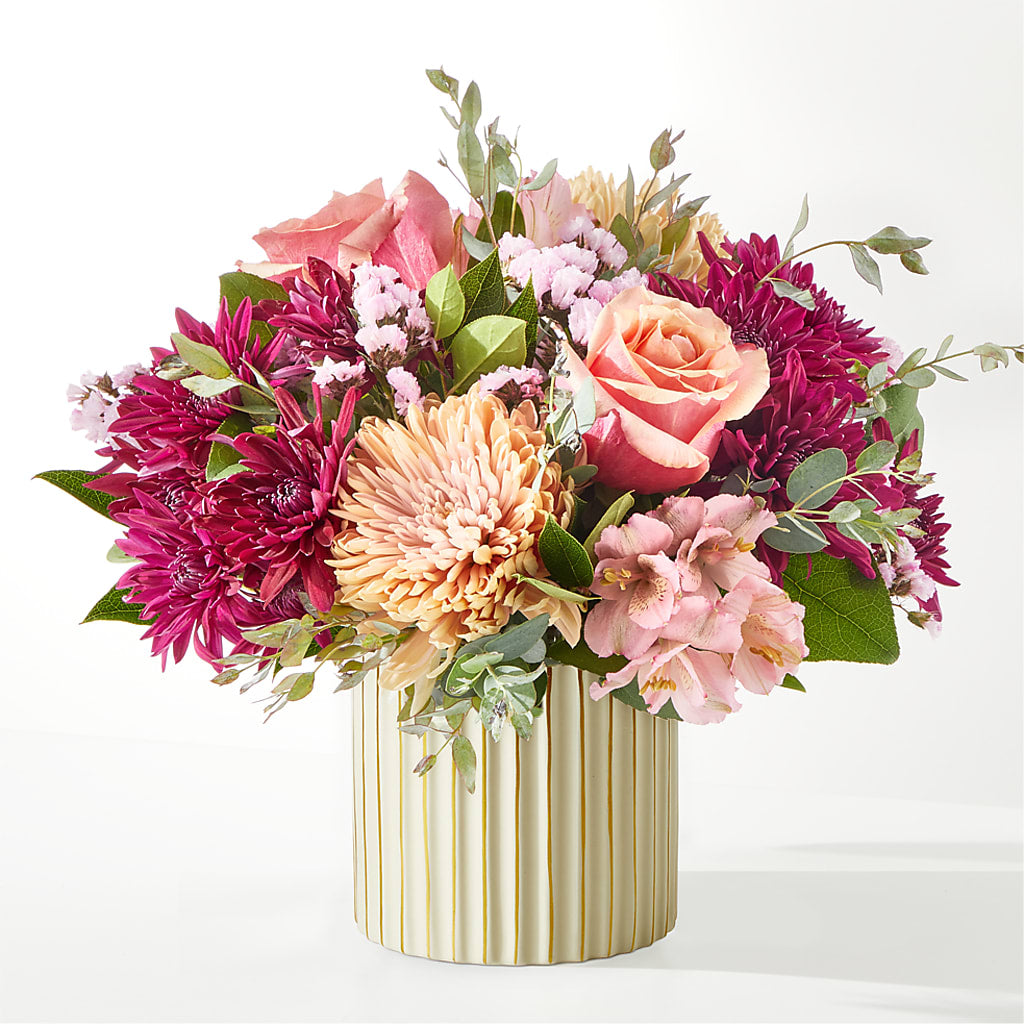 Berry Cobbler Bouquet with Ivory Vase –  Eastland Heaven Sent Floral, Eastland TX