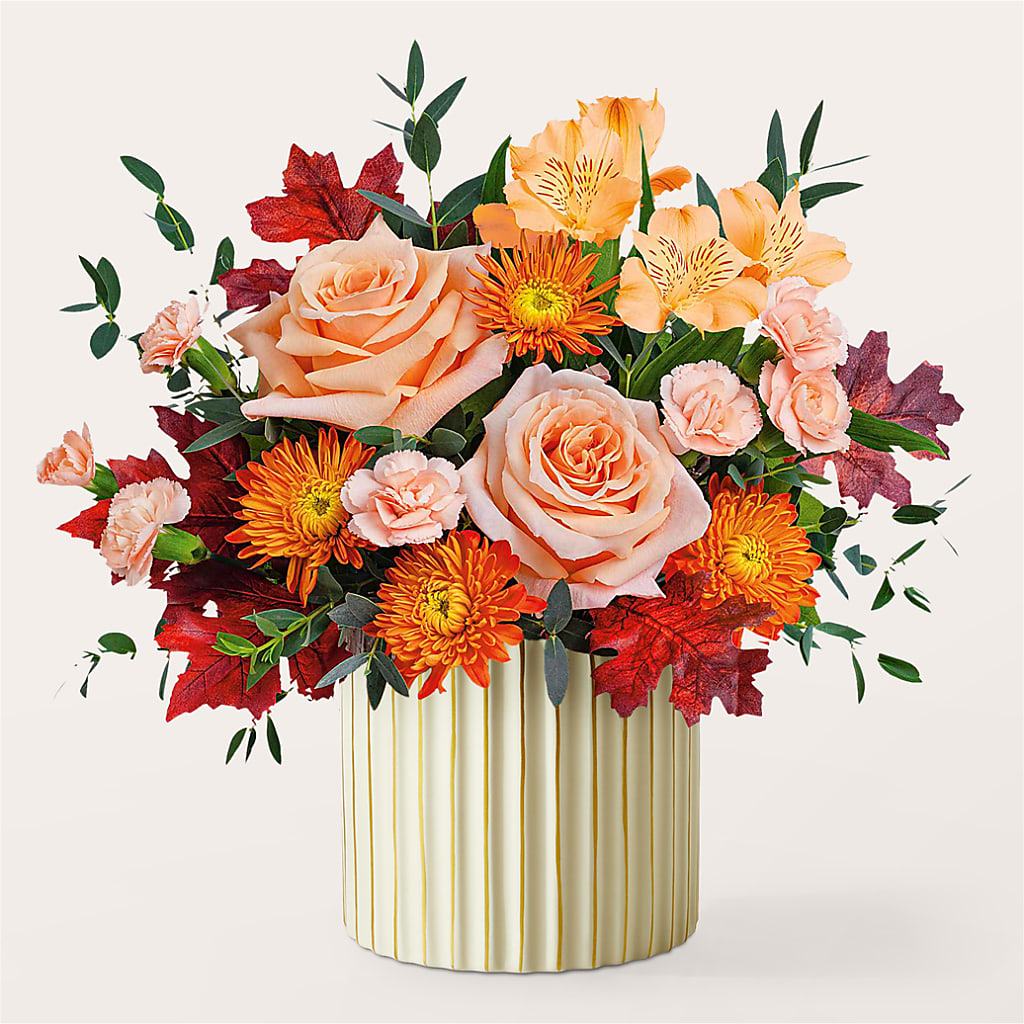 Spiced Latte Bouquet with Ivory Vase –  Eastland Heaven Sent Floral, Eastland TX