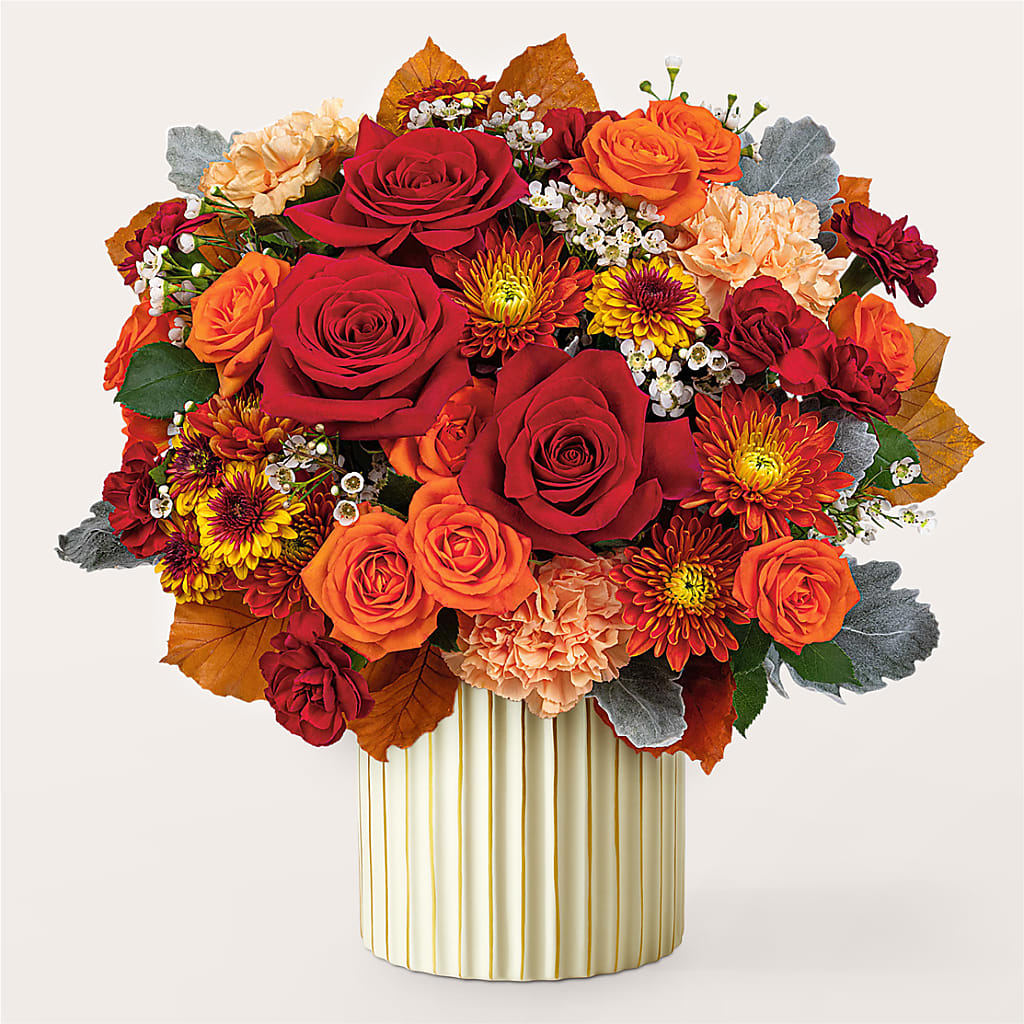 Merlot Bouquet with Ivory Vase –  Eastland Heaven Sent Floral, Eastland TX