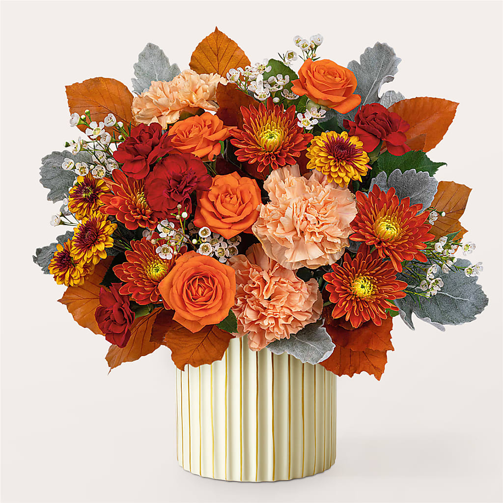 Merlot Bouquet with Ivory Vase –  Eastland Heaven Sent Floral, Eastland TX