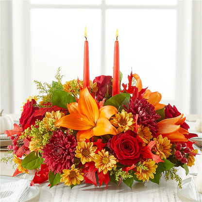 Autumn's Embrace Centerpiece –  Eastland Heaven Sent Floral, Eastland TX