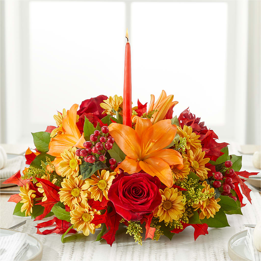 Autumn's Embrace Centerpiece –  Eastland Heaven Sent Floral, Eastland TX