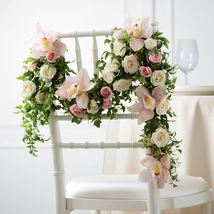 Orchid Rose Chair Décor –  Eastland Heaven Sent Floral, Eastland TX