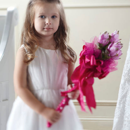 Sparkle Pink Flower Girl Bouquet –  Eastland Heaven Sent Floral, Eastland TX